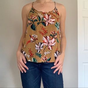 Yellow Floral Tank Top